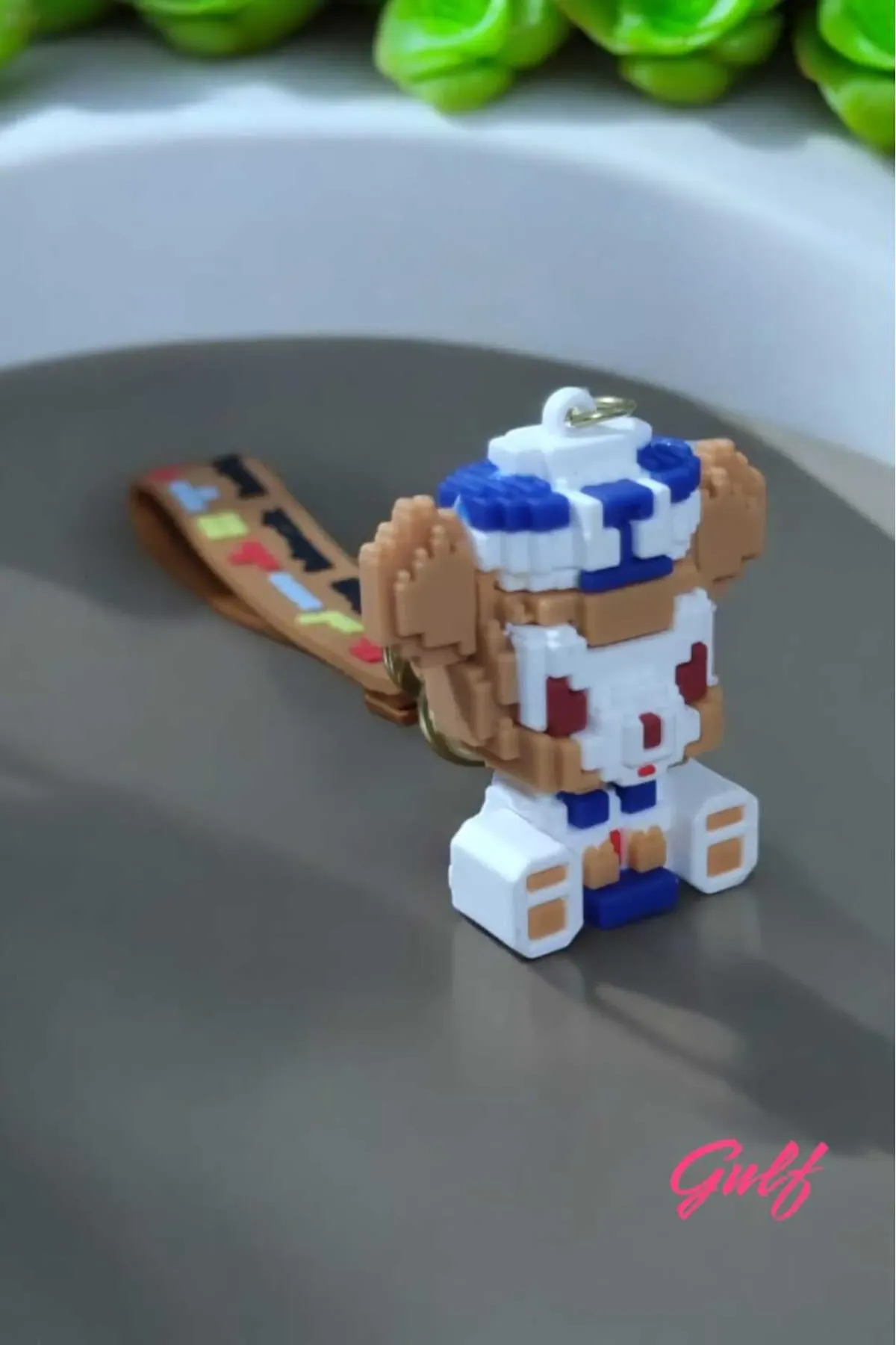 'Büyük Boy Lüks Anahtarlık Mınecraft Mavi