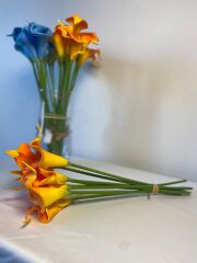 'Islak Gala Çiçeği Turuncu Buket(8 adet)