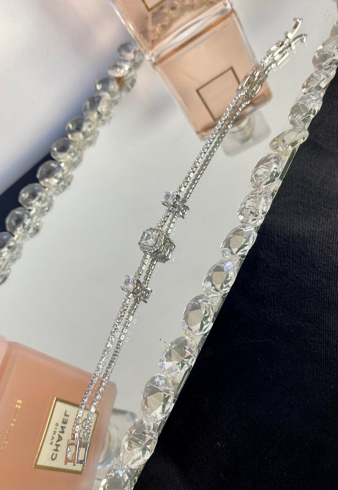 'Özel Tasarım 3 Taşlı Çelik Bileklik