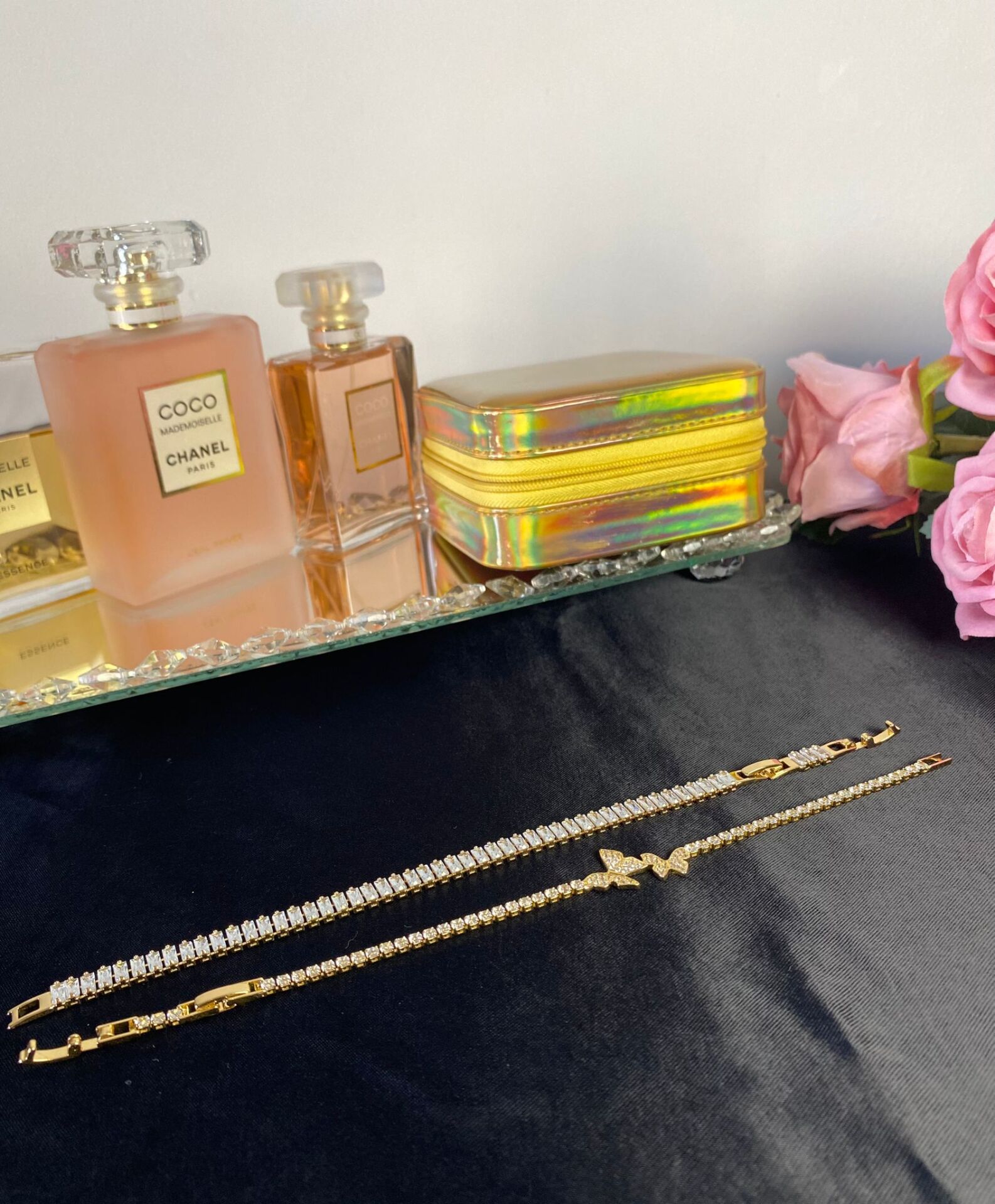 'Özel Tasarım Çelik Gold 2'li Bileklik Set