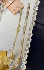 'Özel Tasarım Çelik Gold 2'li Bileklik Set